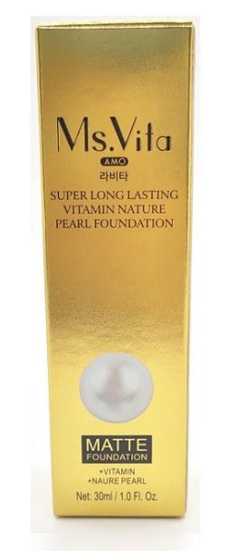 Foundation liquid natural pearl vitamin