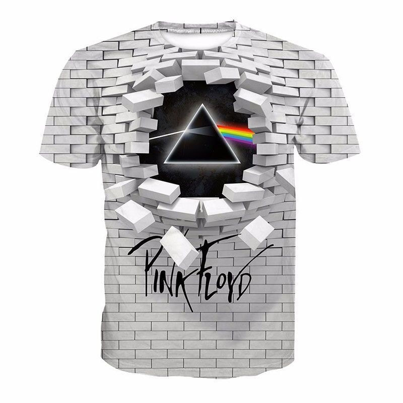 Men’s short sleeve t-shirt 3D Pink Floyd Dark Side of the Wall
